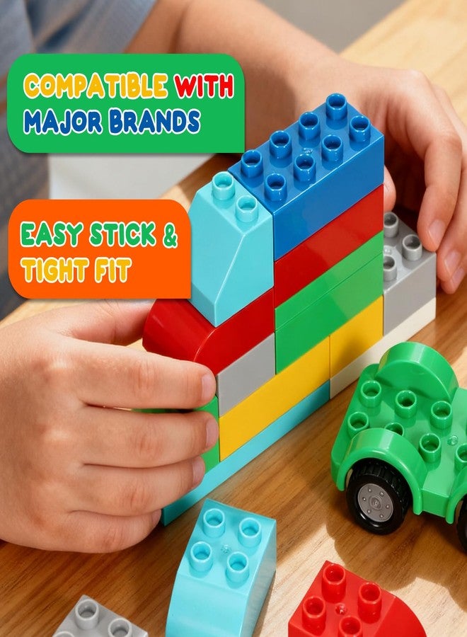 MIMAX Classic Big Bricks Building Blocks Set, 180 PCS Toy Building Sets for All Major Brands, Interactive Building Toy with Storage Box, for Kids, Boys and Girls - Image 4